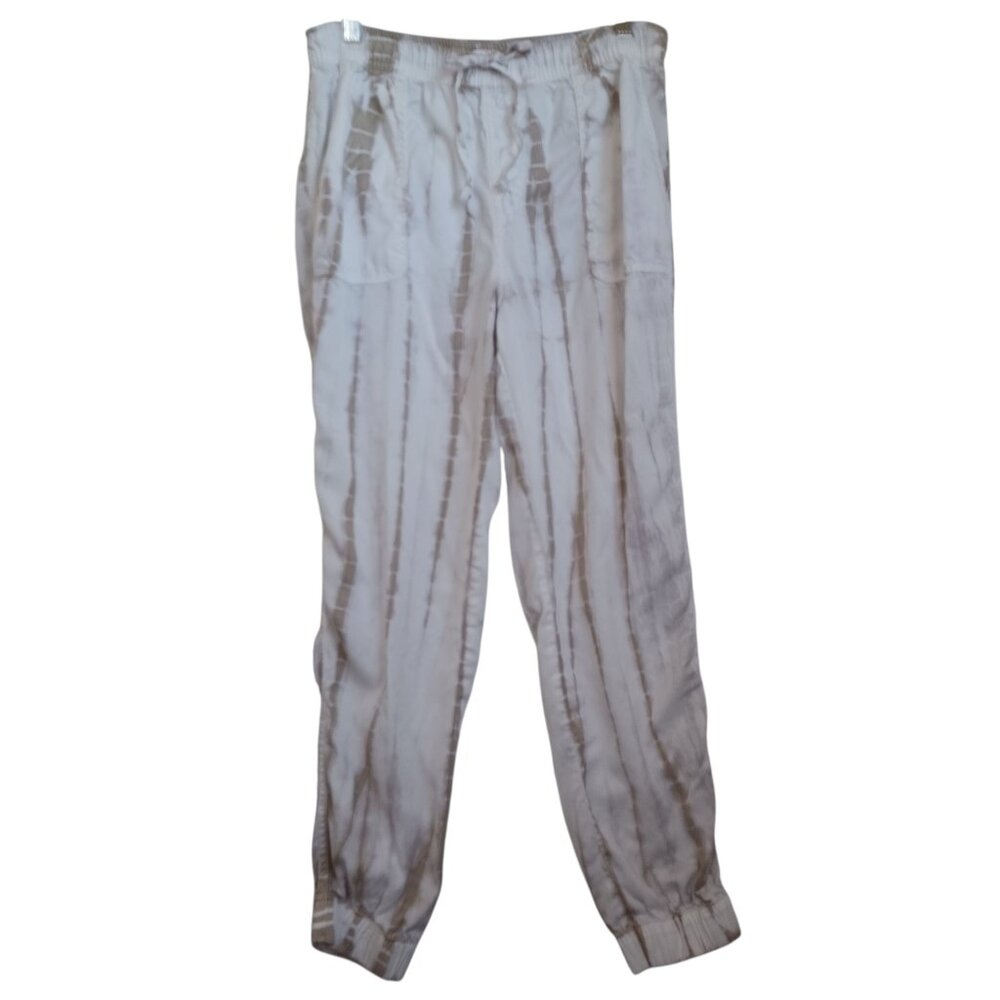 C&C California Pull On Jogger Pants White Tan Womens Medium